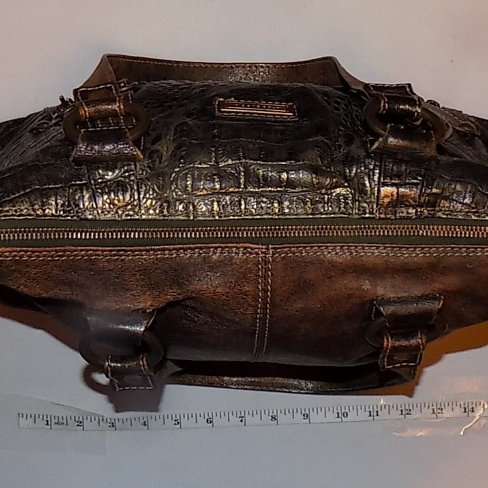 Marco Buggiani Croc embossed large leather bag - Picture 3 of 16